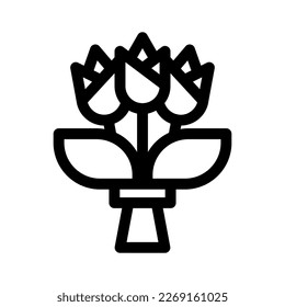 bouquet icon or logo isolated sign symbol vector illustration - high quality black style vector icons
