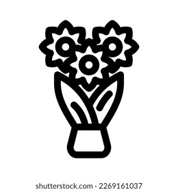 bouquet icon or logo isolated sign symbol vector illustration - high quality black style vector icons
