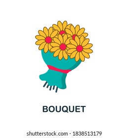 Bouquet icon. Simple element from celebration collection. Creative Bouquet icon for web design, templates, infographics and more