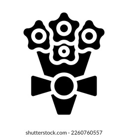 Bouquet icon solid style valentine illustration vector element and symbol perfect. Icon sign from modern collection for web.