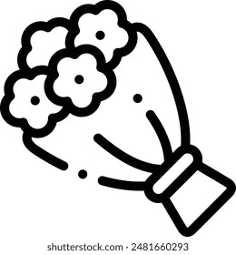 bouquet icon. Thin Linear Style Design Isolated On White Background
