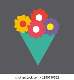 Bouquet icon vector