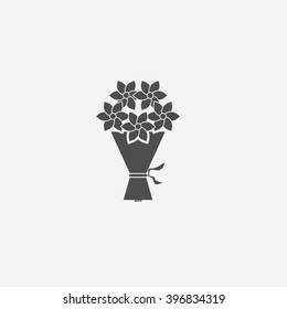 Bouquet Icon Vector. 