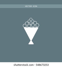 bouquet icon vector, can be used for web and mobile design