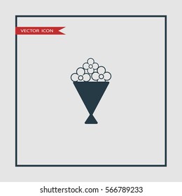 bouquet icon vector, can be used for web and mobile design