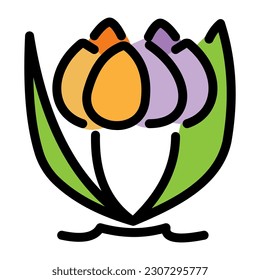 Bouquet icon vector emoji. Art Illustration
