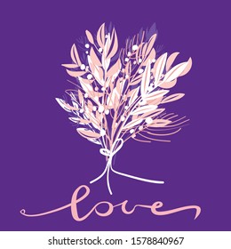 bouquet of leaves vector illustration