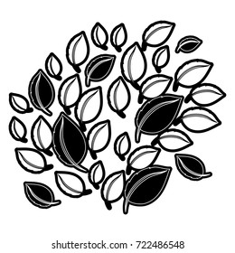 bouquet of leaves vector illustration