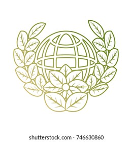 bouquet leaves  vector  illustration