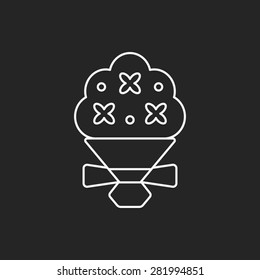 Bouquet line icon