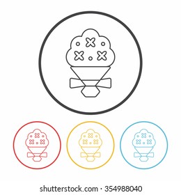 Bouquet line icon