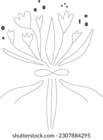 bouquet logo consisting lines