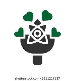 Bouquet love icon solid grey green style valentine illustration vector element and symbol perfect.