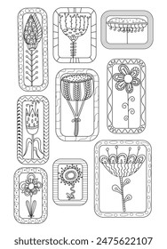 Bouquet maker - Elementos de Vector de flores diferentes. Ramo de colores. Colección de varias flores brillantes aisladas sobre un fondo blanco. Para el diseño del logotipo, tatuaje, postal. Diseño plano. Vector