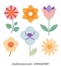 Bouquet of marigolds in doodle style illustration. Contours of flowers, buds and leaves of black color.Painted plants isolated on white.Vector template for design.