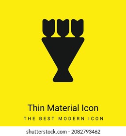 Bouquet minimal bright yellow material icon