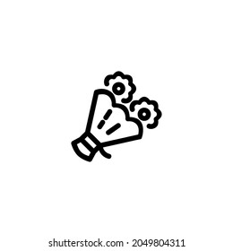 Bouquet Nature Monoline Symbol Icon Logo for Graphic Design, UI UX, Game,  and Website.