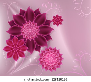 Bouquet on a pink background