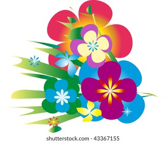 Bouquet on a white background