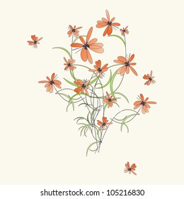 Bouquet of orange flowers