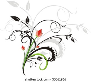 Bouquet. Ornament for design. Vector
