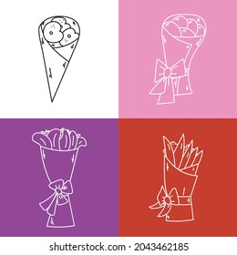 conjunto de ilustraciones vectoriales de envoltorio de papel