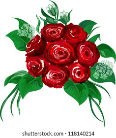 Bouquet of red roses.