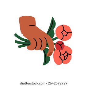 El ramo rosas está