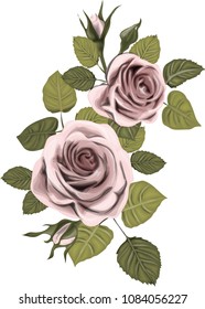 Bouquet of  roses - high quality vector art