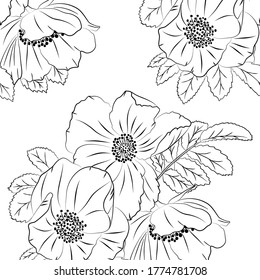 Bouquet of roses on a light background. Natural background.