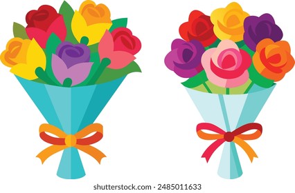 Ramo de rosas Ilustración vectorial