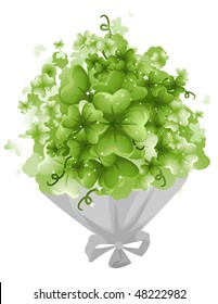 Bouquet of Shamrocks - Vector