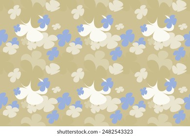 Bouquet Spring Flowers Pattern Little Floral Liberty Seamless Texture Background. Spring, Summer Romantic Blossom Flower Garden Seamless Pattern for Your Designs