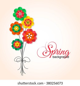 Bouquet of Spring Flowers. Vector eps10 format.