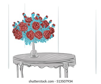 Bouquet standing in vase