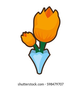 bouquet tulip flower image vector illustration eps 10