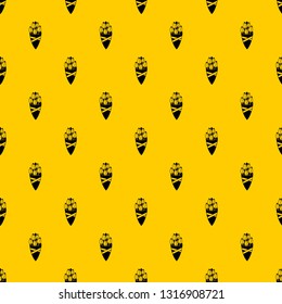 Bouquet of tulip flowers pattern seamless vector repeat geometric yellow for any design
