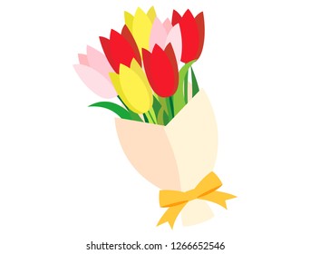 It is a bouquet of tulips.