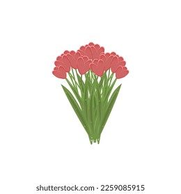 bouquet with tulips .vector illustration before valentine's day