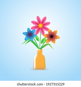 A bouquet in a vase.