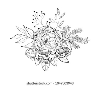 Bouquet vector element of design