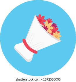 bouquet vector flat colour icon