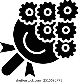 Ilustração de design de ícone de vetor de buquê