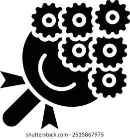 Bouquet Vector Icon Design Illustration