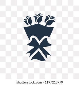 Bouquet vector icon isolated on transparent background, Bouquet transparency concept can be used web and mobile
