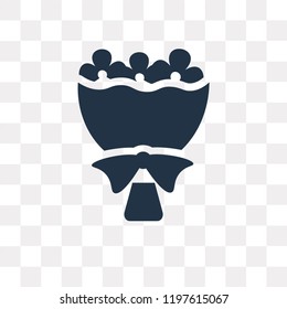 Bouquet vector icon isolated on transparent background, Bouquet transparency concept can be used web and mobile