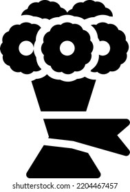 bouquet Vector illustration on a transparent background. Premium quality symmbols. Glyphs vector icons for concept and graphic design.