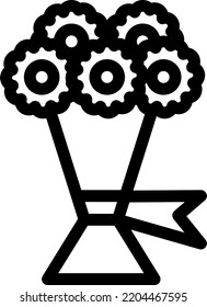 bouquet  Vector illustration on a transparent background.Premium quality symmbols.Stroke vector icons for concept and graphic design.