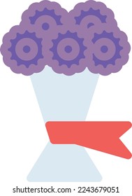 ilustración de bouquet Vector sobre un fondo transparente. Símbolos de calidad superior. Iconos vectoriales de color de línea para el concepto y el diseño gráfico. 
