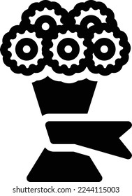 bouquet Vector illustration on a transparent background. Premium quality symmbols. Glyphs vector icons for concept and graphic design. 
